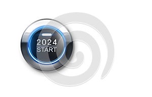 Start button with the year 2024