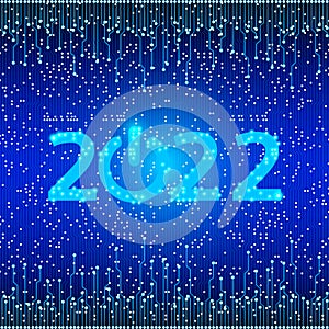 Start button in zero numeric year 2022 photo