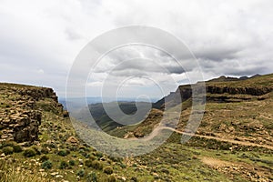 Start of the descend at Sani Pass