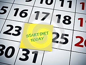 Start diet today