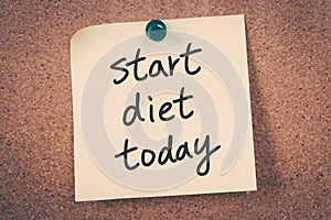 Start diet today