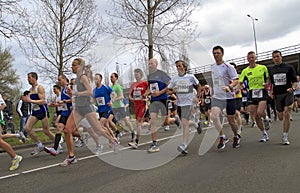 The start of the Dwars door Dort race