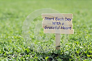 Start each day with a grateful heart photo