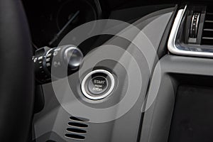 Start engine button car dashboard