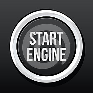 Start engine button for vehicle ignition