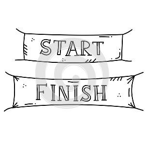 Start and finish banner