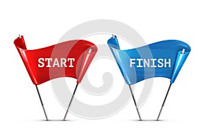 Start and Finish flags