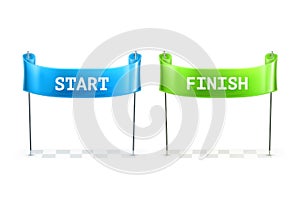 Start and Finish flags illustration