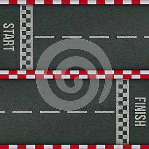 Start finish racing rally track vector marking