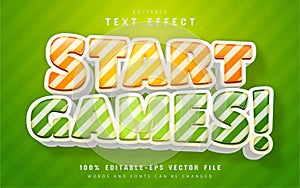 Start game text effect editable