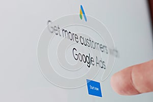 Start google ad with touch
