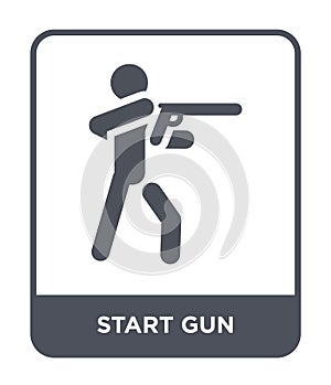 start gun icon in trendy design style. start gun icon isolated on white background. start gun vector icon simple and modern flat