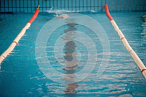 Start and lane of swimming pool