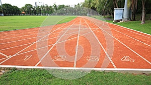 Start Lanes one to four of running track