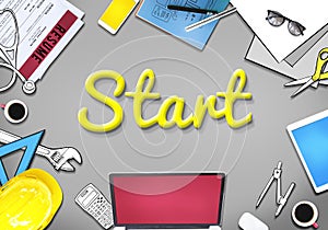 Start Launch Motivate Activation Begin Concept