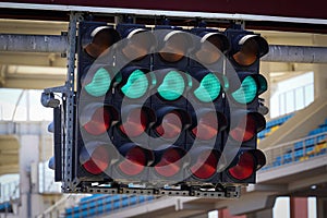 Start Lights in a Racing Circuit