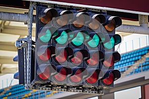 Start Lights in a Racing Circuit