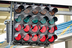 Start Lights in Racing Circuit