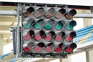 Start Lights in Racing Circuit