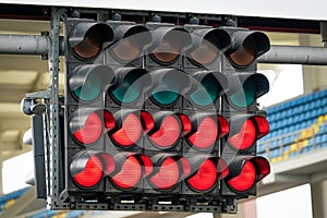 Start Lights in Racing Circuit