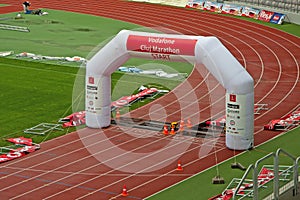 Preparing the start and finish line