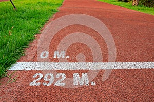 Start line of run track