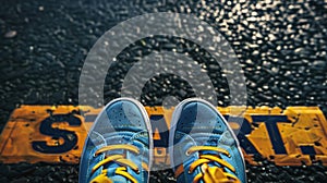 The Start Line Sneakers. AI generated