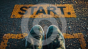 The Start Line with Sneakers.AI generated image