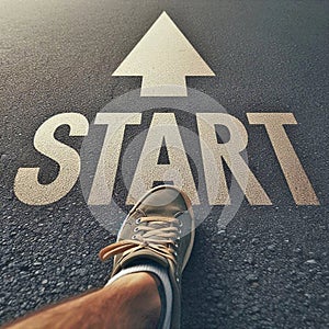 Start the new journey toward successful life photo