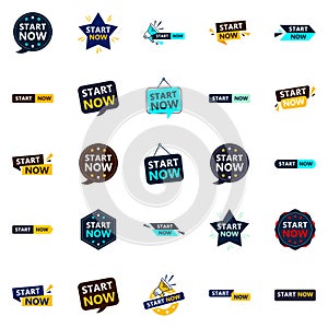 Start Now 25 Unique Typographic Designs for a personalized start up message