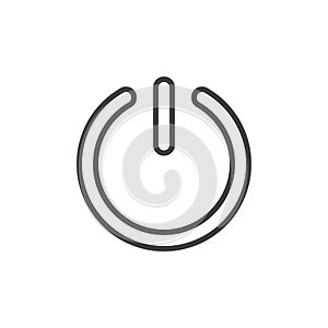 Start power button line icon