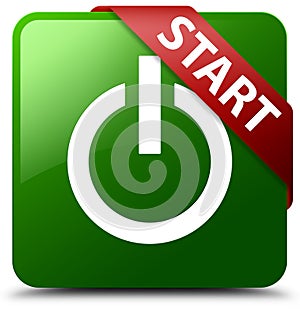 Start power icon green square button