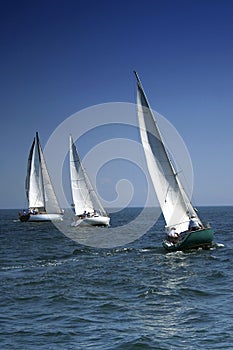 Start of a sailing regatta