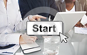 Start Starter Begin Build Launch Motivate First Concept