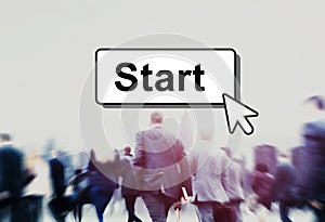 Start Starter Begin Build Launch Motivate First Concept