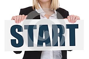 Start starting begin beginning business concept career goals mot