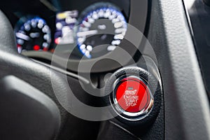 Start-stop button in a car