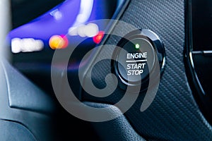 Start-stop button in a car