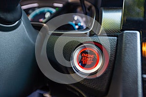 Start-stop button in a car