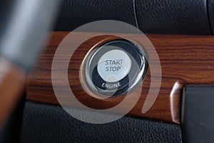 Start stop engine button in car