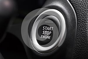 Start stop engine buttons in car