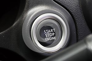 Start stop engine buttons in car