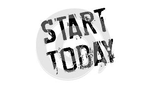 Start Today rubber stamp