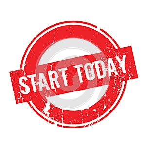 Start Today rubber stamp