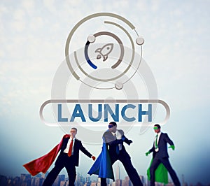 Start Up Business Rocket Ship Graphic Concept