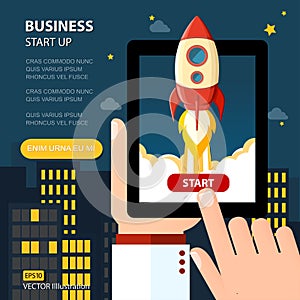 Start Up Business Strategy Growth Planning Concept