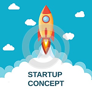 Start up concept flat style.