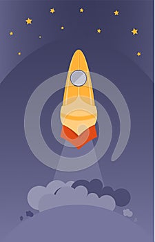 Start Up Concept Looks Like Space Rocket Launch