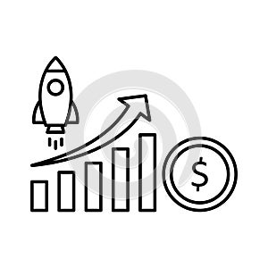 Start up growth Vector Icon which can easily modify or edit
