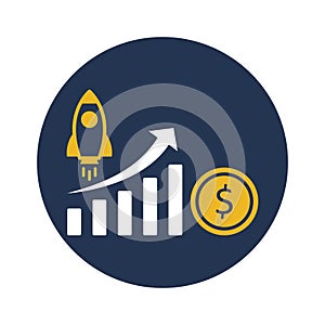 Start up growth Vector Icon which can easily modify or edit